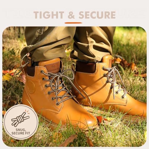 Image of Stepace 2 Pairs Round Heavy Duty Boot Laces for Hiking and Work Boots