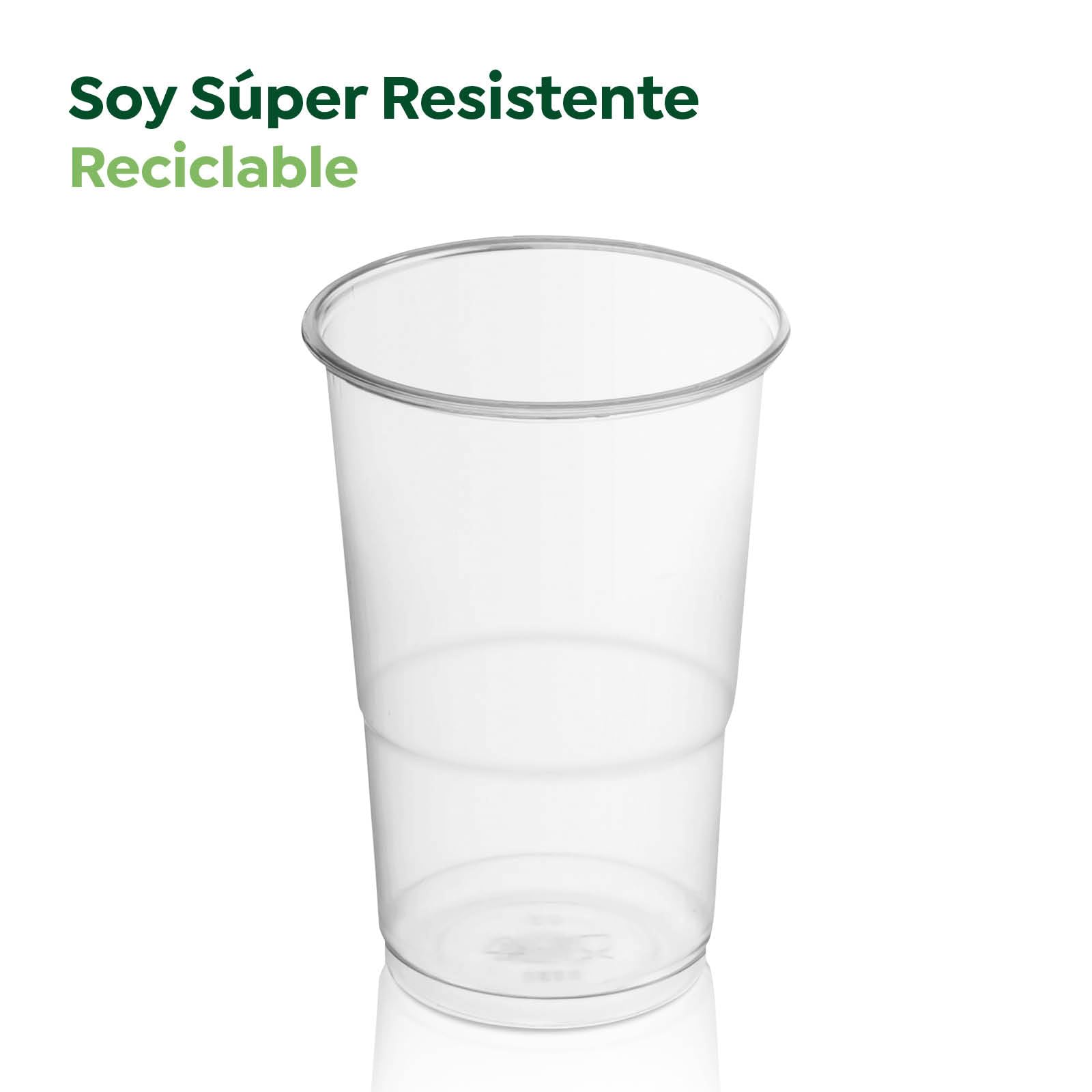 Vasos Plástico Reutilizables 250 cc Irrompibles Reciclables