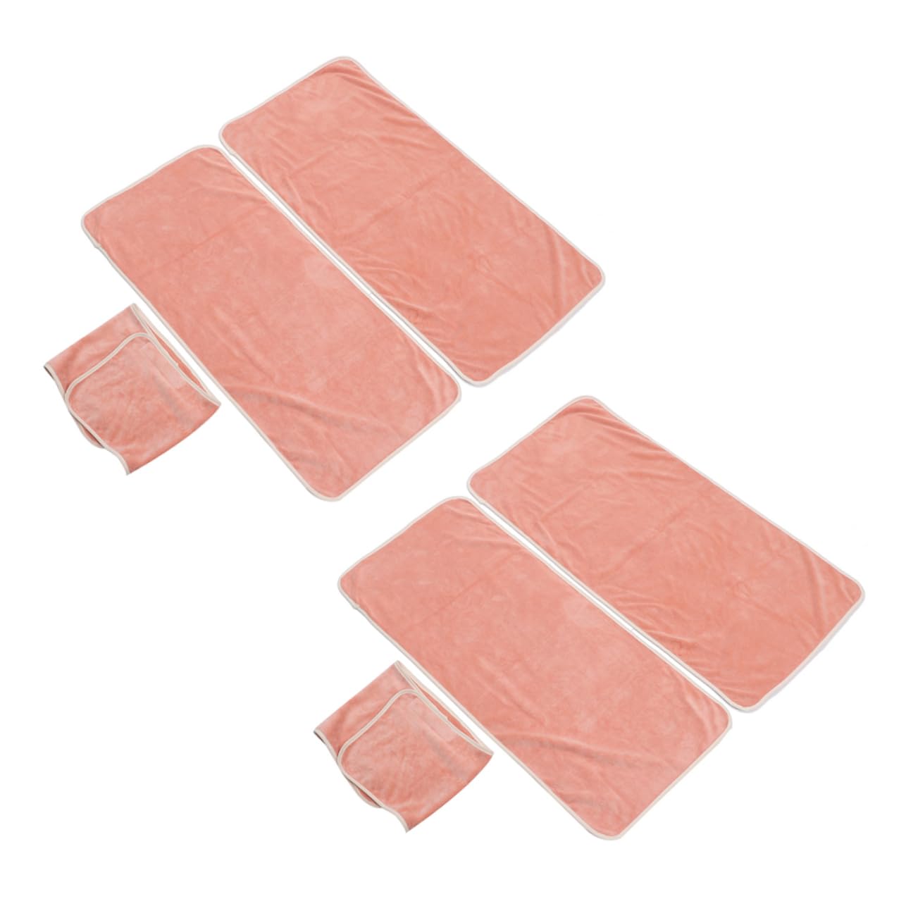 2 Sätze Haartücher Ultraweiche Mikrofaser Schnelltrocknend für Schönheitssalons und Zuhause für Haartrocknung und Make Up Kopf und Brusttuch Orangefarben