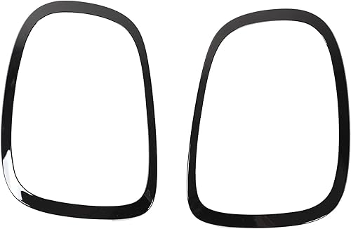 Miniatura 9 de Anillo de Moldura para Faros, 5 piezas de cubierta de faros delanteros de automóvil, 5 piezas negro brillante para faros traseros de rejilla