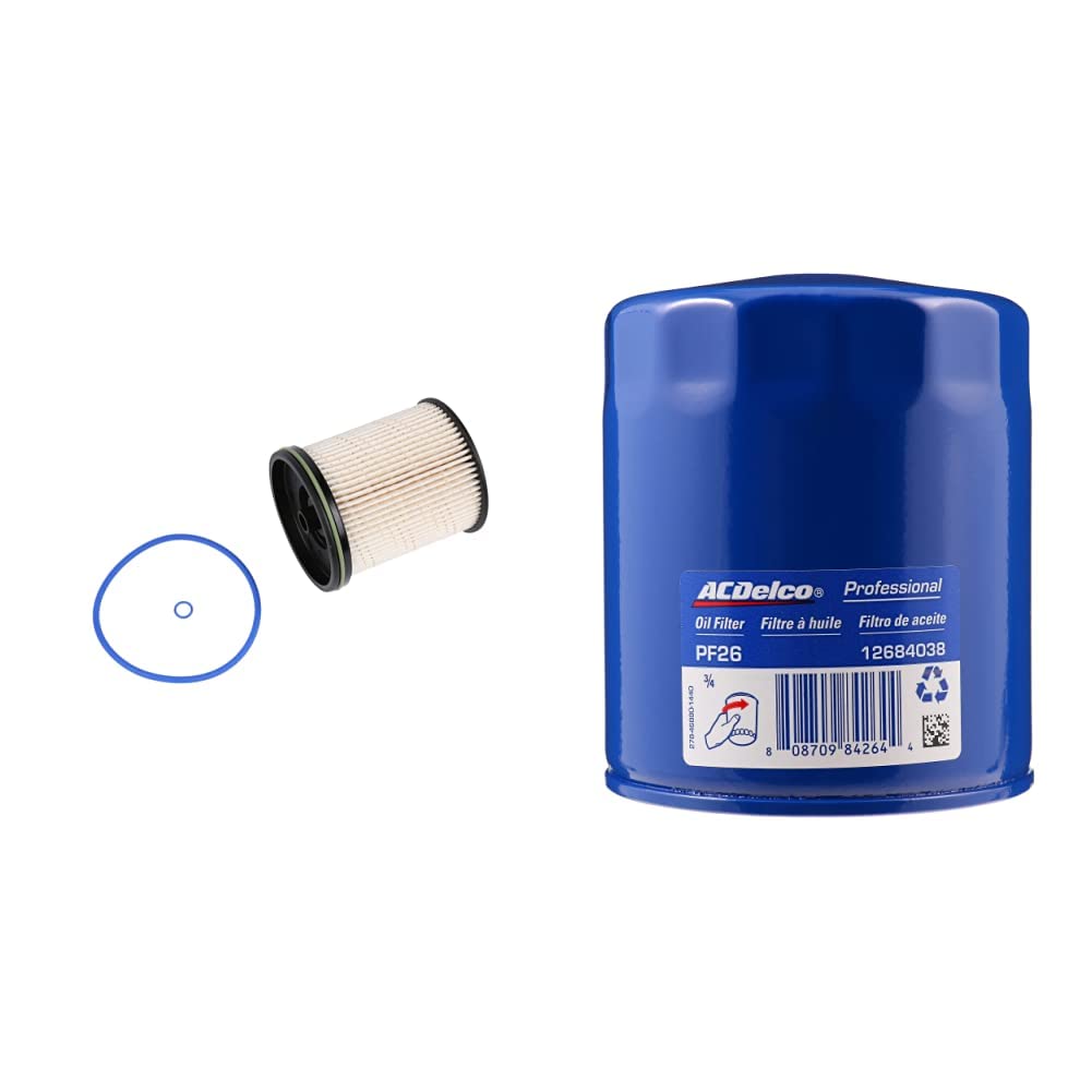 GM Genuine Parts TP1015 Fuel Filter with Seals & ACDelco GM Original Equipment PF26