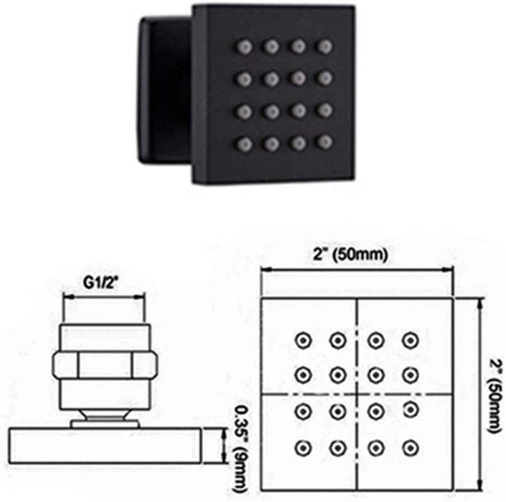 Sistema Combinado de Ducha de Lujo para baño, de 10 a 12 Pulgadas, con Cabezal de Ducha LED termostático de latón Negro Mate para Montaje en Pared, chorros corporale,10 Inch