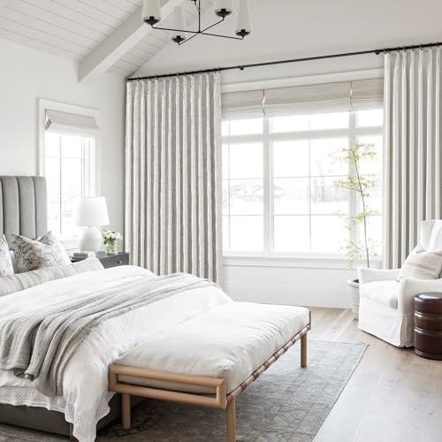 Custom Topfinel 72x90 Extra Wide 100% Blackout Sliding Door Curtains - 2 Panels with Pinch Pleats for Large Windows and Patio