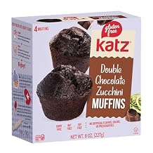 Katz Gluten Free Double Chocolate Zucchini Muffins. A Rich Chocolate Muffin With Melty Chocolate Chip And Fresh Zucchini, Dairy Free, Soy Free, Nut Free. Kosher 8 Oz 1 Pack