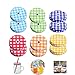 Guidre Set di 12 Coperchi metallo Mason Jar bicchieri con coperchi riusabili Coperchio con Cannuccia Coperchio Barattolo Maniglia Vetro frullato Cocktail Vari Colori