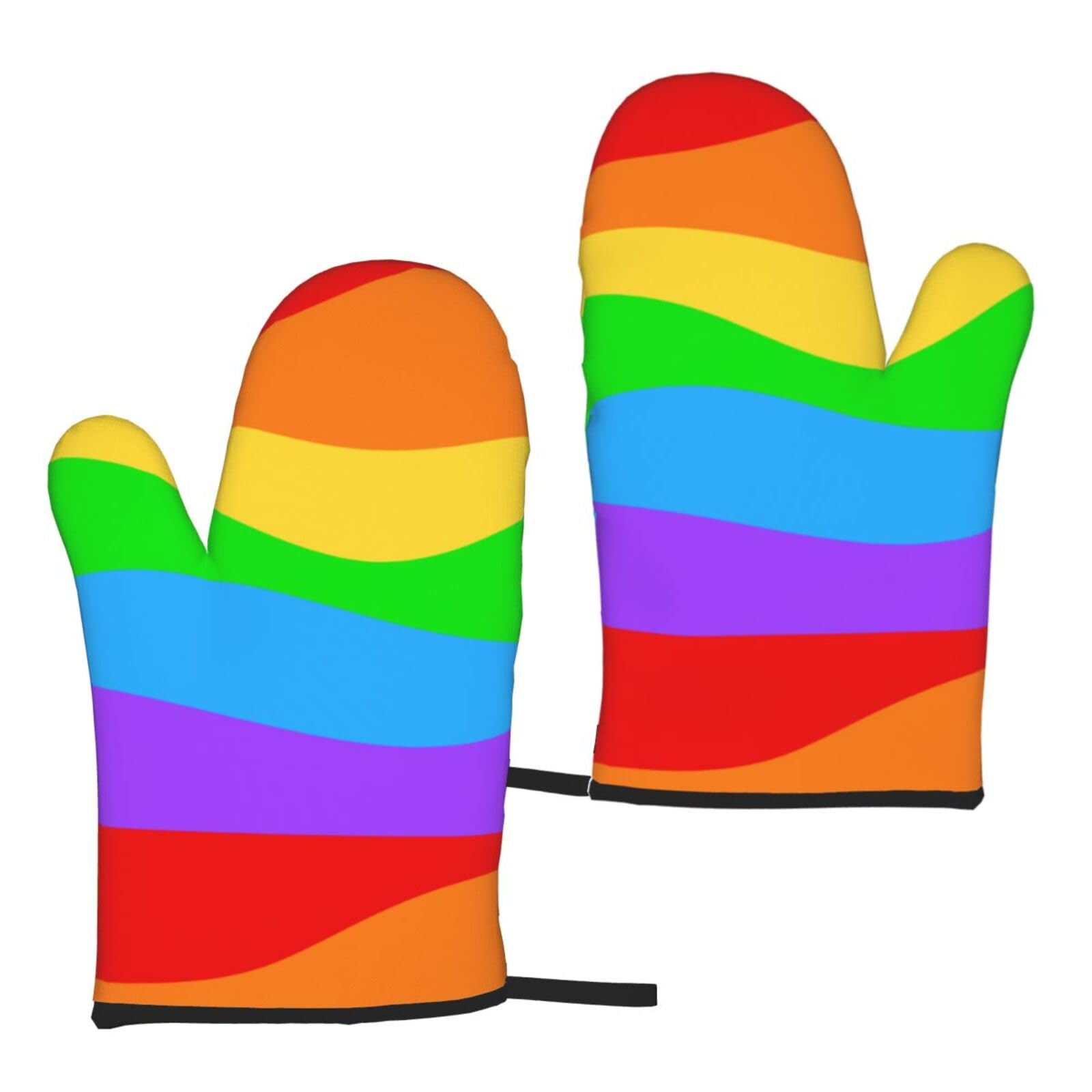 Rainbow Oven Gloves Oven Mitts Heated Gloves Oven Gloves Heat Resistant Oven Glove Heat Resistant Gloves Cooking Gloves Kitchen Gloves Bbq Gloves