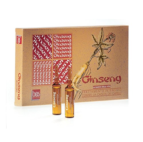 Bes Ginseng Lotion 12 Ampullen 10 ml Haarpflege Schönheit und Wissenschaft Ginseng Intensivbehandlung Wiederherstellung und Stärkung der Haarfollikel