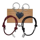 GD Great Dreams® Pulseras para Parejas y Llavero Parejas, Pulseras Magnéticas y Llavero en Forma de Corazón