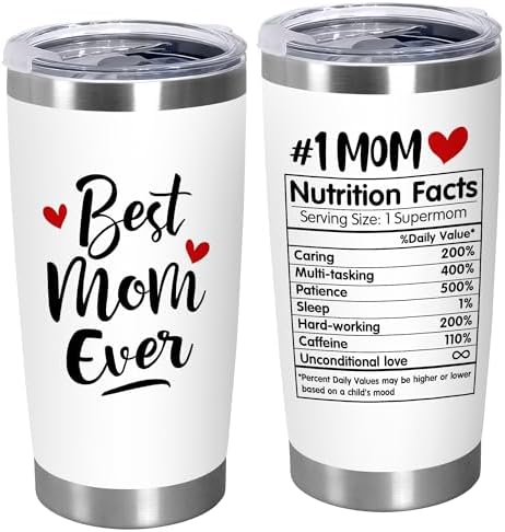 TEEZWONDER Mothers Day Gifts from Daughter Son - 20 oz Stainless ...