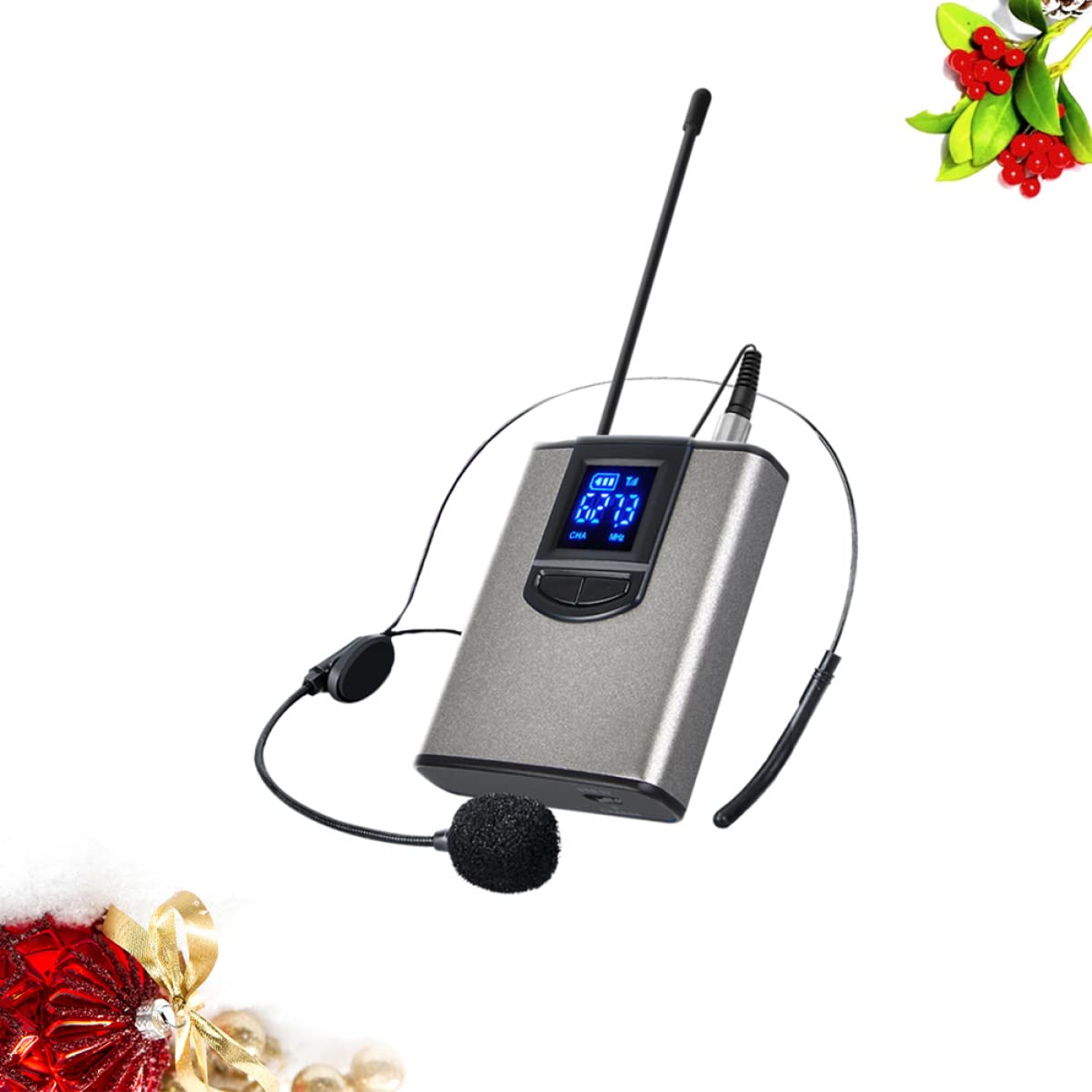 Kisangel Microfono Wireless Portatile con Clip per Collo per Insegnanti e Formatori Multifunzionale Compatibile con Computer e Console Audio