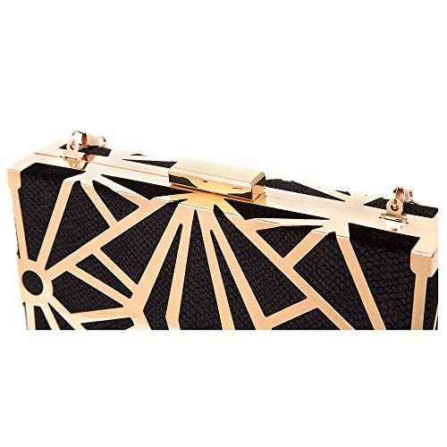 Image of CARIEDO Women Evening Bag Elegant Clutch Purse Exquisite Velvet Metal Hollow out Handbags Prom Wedding Party