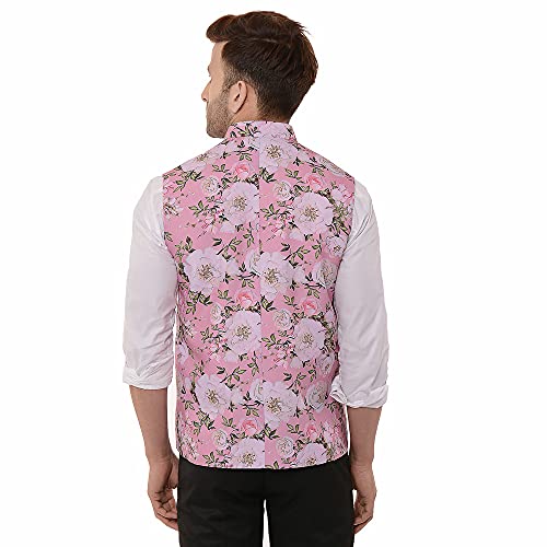 Image of Hangup mens printed nehru jacket 6A PRINTED NEHRU