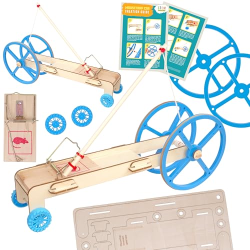 Apprendimento pratico di fisica e ingegneria: dall'energia cinetica alla tensione e alla trazione, questi kit per auto trappola per topi aiutano i bambini di età compresa tra 8 e 14 anni a esplorare i concetti STEM del mondo reale in modo tangibile ed emozionante, perfetti per i piani di lezione allineati con NGS e l'istruzione a casa.