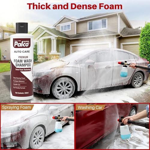 Image of PALCO Combo Auto Care 2 Products | PREMIUM-FOAM-WASH-250ml and AUTO-BODY-POLISH-100ml, Auto Care Solution For Removing Dirt & Shining Cars and Bikes