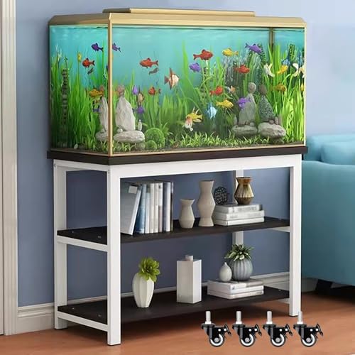 Meuble pour aquariums à roulettes et niveaux superposés stables - 2
