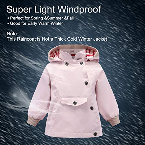 ACESTAR Boys Girls Waterproof Hooded Rain Jacket Kids Cotton Lined Rain Coat Toddler Windbreaker Spring Fall Raincoat3