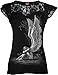 Spiral - Womens - ENSLAVED ANGEL - Lace Layered Cap Sleeve Top Black - XL