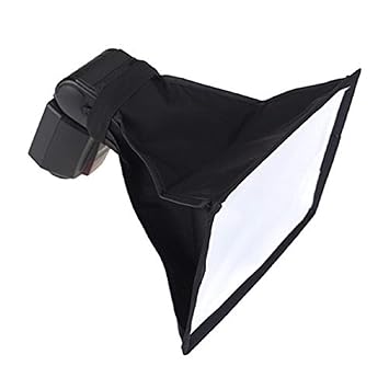 PRIYAM Universal Cloth Flash Bounce Diffuser Compatible for Canon Nikon Sony (White_15x17 cm)
