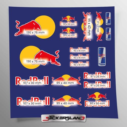 Stickersland Sticker Bull Power – Kit de pegatinas de diseño deportivo y agresivo | para coche, moto, casco – Vinilo resistente a los rayos UV | Vinilo adhesivo de fácil aplicación