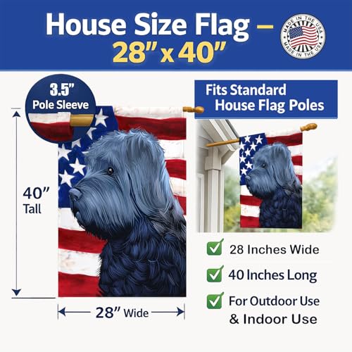 Drapeau Bouvier des Flandres grand modèle multicolore résistant
