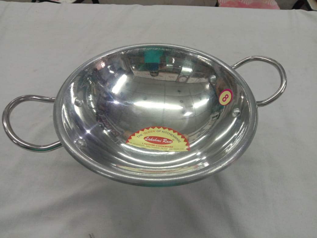 Aluminium kadai cookwear with Both Side Aluminium Handle 8 - inch Sun Home & Kitchen SUNTOSH TRADING COMPANY