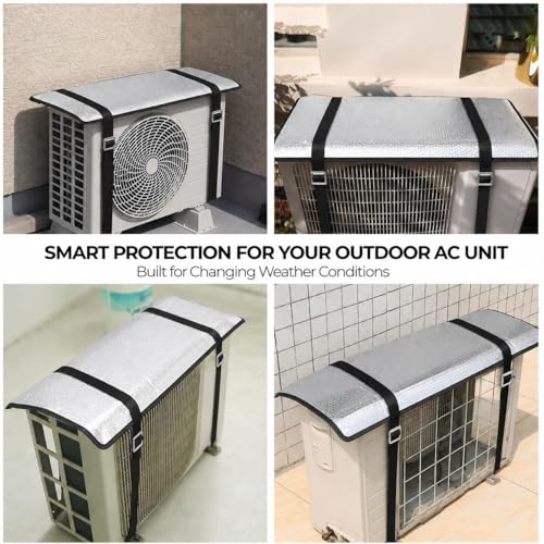 Image of Gadget Loons Outdoor Protection Split AC Cover for Outdoor Unit | Heat Insulated Weather Resistant AC Protector | UV Dust Rain Protection Cover | Universal Fit for 1 Ton & 1.5 Ton Split AC