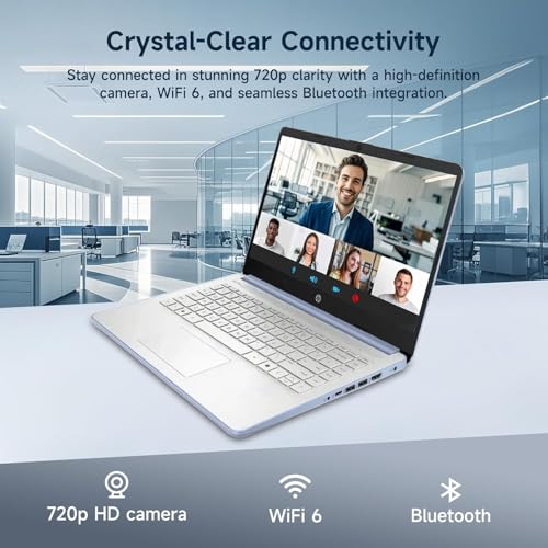 Image of HP 14 inch Laptop Computer, 16GB RAM 1.38TB Storage(384GB SSD and 1TB Cloud Storage), Laptops for Business and Student with 1-Year Office 365, Wi-Fi 6, Win11, W /Accessories