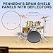 PENNZONI Drum Shield Deflector Panel w/Chrome Connectors, Top Deflector Panel w/ 2 Connectors, Clear Acrylic Deflector Panel, Single
