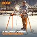 BORA Universal Miter Saw Stand with Quick Release Tool Mounting System- Portable Miter Saw Stand 500 Lbs Max Weight Load - 34-inch Height with Outrigger Arms Up to 114 Inches - PM-4000, Orange