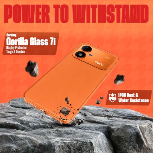 Image of POCO M8 Power 5G (Blaze Orange, 6GB RAM, 128GB Storage) | 6.99 Inch Full HD+ AMOLED Display | Snapdragon Gen 4 Processor | 50MP Rear Camera | 8MP Front Camera | 8000mAh Battery