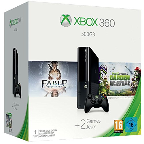 Price comparison product image Xbox 360 500GB Console with Fable: Anniversary & Plants vs. Zombies