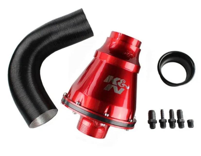 RED K N Apollo AIR Intake Filter K N Apollo Flow Air Filter Universal Air Intake Kit System CIS (Closed Intake System)- 1 PIECE Suitable For Cars-image-45