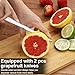 Hunnycook Grapefruit Spoons and Knives - 8 Spoons, 2 Knives, Grapefruit Spoon and Knife with Serrated Edge, Suitable for Cutting all Kinds of Fruits