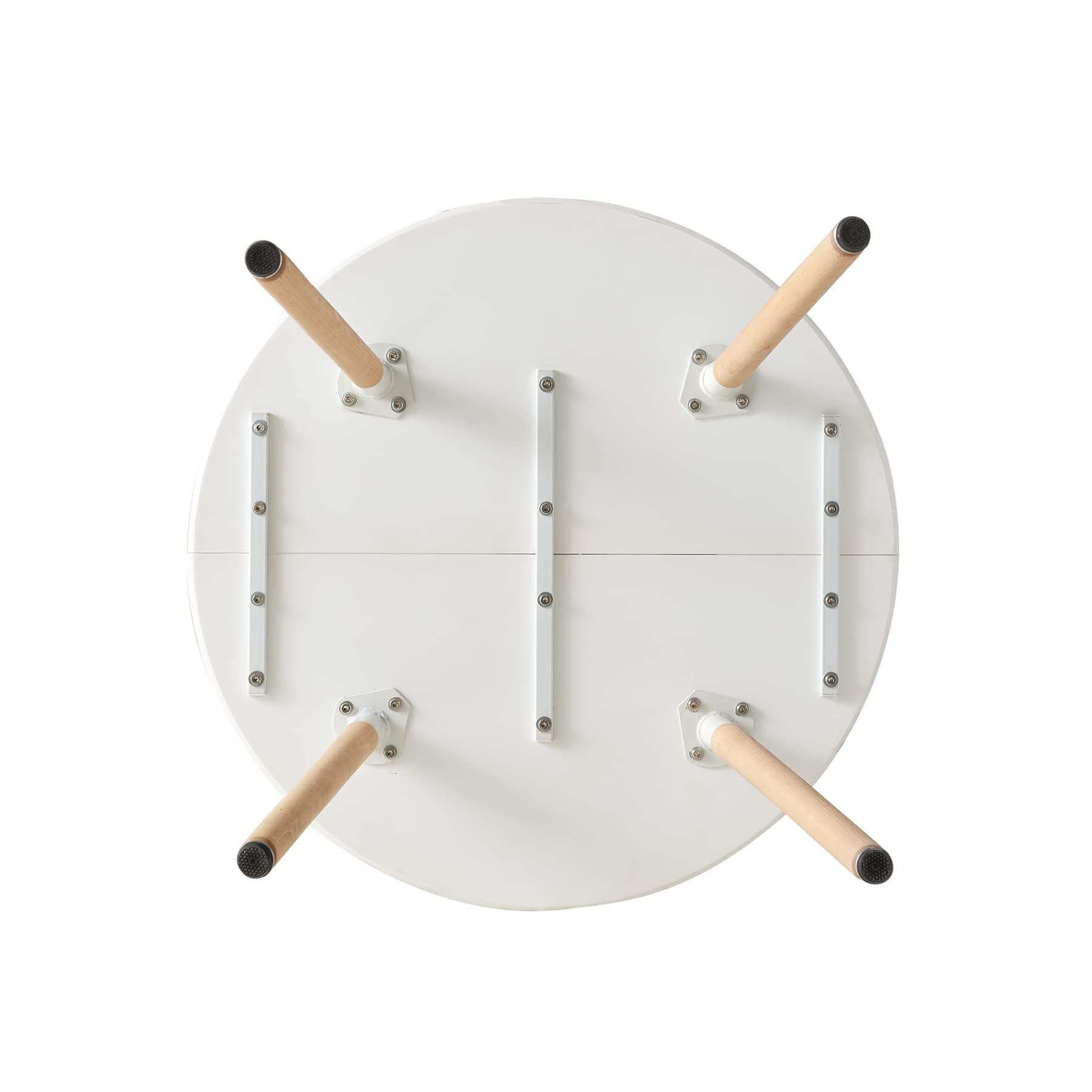 Ensemble de Salle à Manger Moderne - Table Ronde et 4 Chaises Blanc