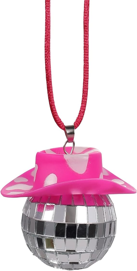 Disco Ball Car Accessory, 1.8 x2.3inch Cute Car Mirror Disco Ball With