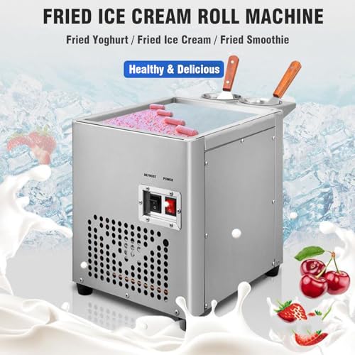 ExoticaBlend Gewerbliche Eisrollenmaschine, Maschine für frittierte Eisrollen, Einzelplatten-Eisrollenmaschine, Edelstahl-Eisrollenmaschine – Bild 3