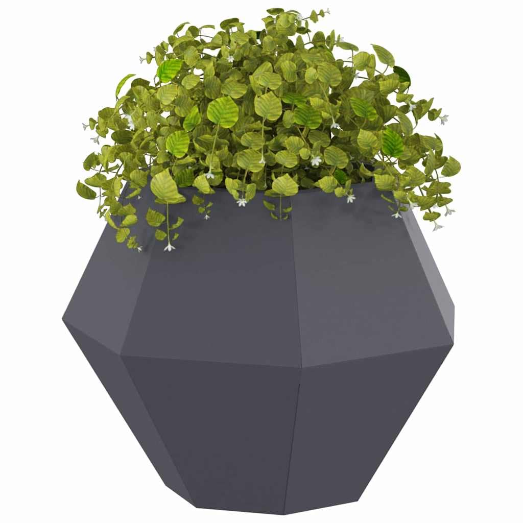 Vidaxl Anthracite Planter 50 X 50 X 40 Cm Steel