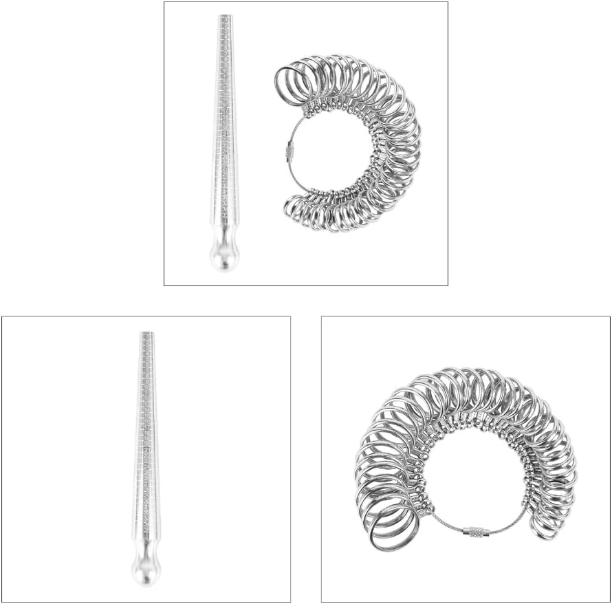 Ring Mandrel Metal Ring Sizing Kit & Ring Sizer Adjuster for Loose Rings