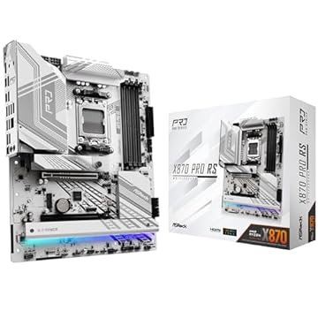 ASRock Placa mãe X870 Pro RS AMD Ryzen Socket AM5 ATX DDR5 DIMMs 8000 MHz 256 GB PCIe Gen5 SATA3 6,0 Gb/s