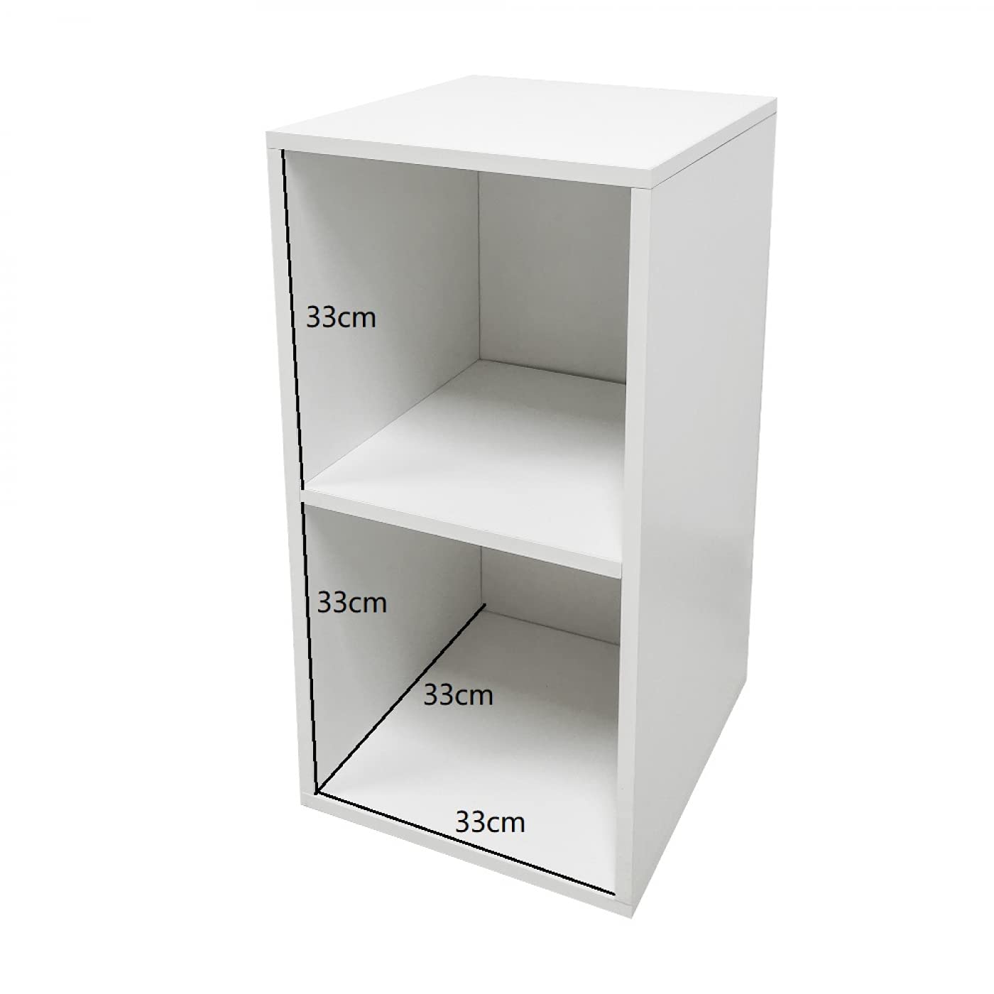 VDD Schrank für Vinyl-LP-Schallplatten - 2 Fächer - weiß