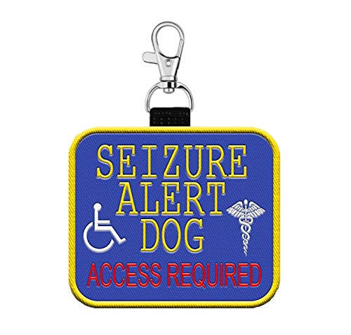 Seizure Alert Dog - Access Required Clip on Identification Hanging Patch Tag –