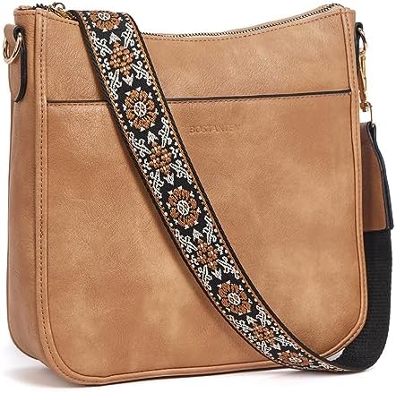 BOSTANTEN Purses For Women Leather Handbags Crossbody Purse Ladies Hobo Shoulder Bag with Adjustable Strap