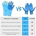 ZENELANEP High-Density Silicone Pet Grooming Gloves with Enhanced Five Finger Design for Bathing, Massaging Dogs and Cats (Blue)
