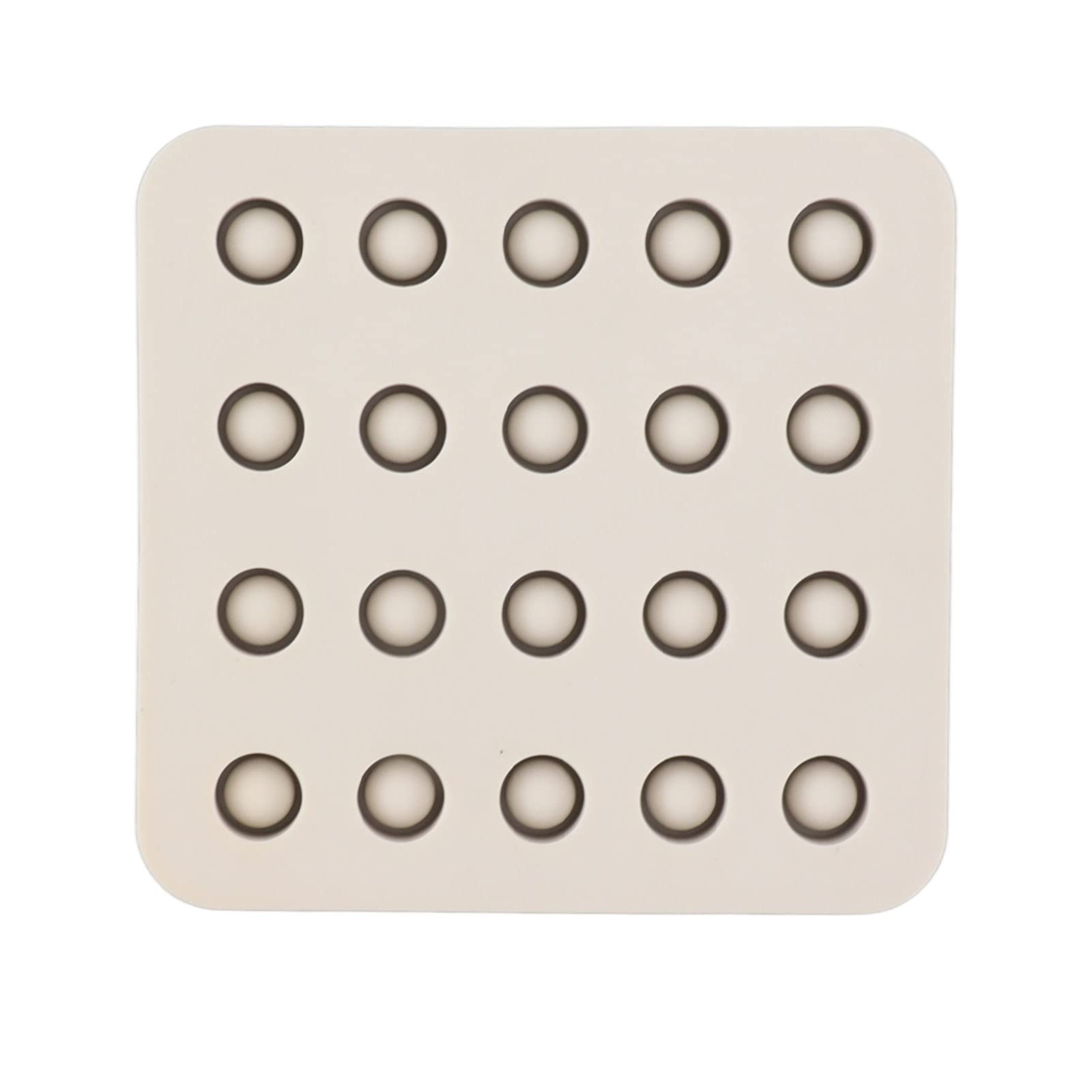 Silicone Wax Queen Grafting Cups, Soft Flexible Beekeeping Tool Reusable Queen Bee Grafting Cup, Beekeeping Beeswax Queen Cell Cups Making for Garden (4 Rows 96x92x14mm)