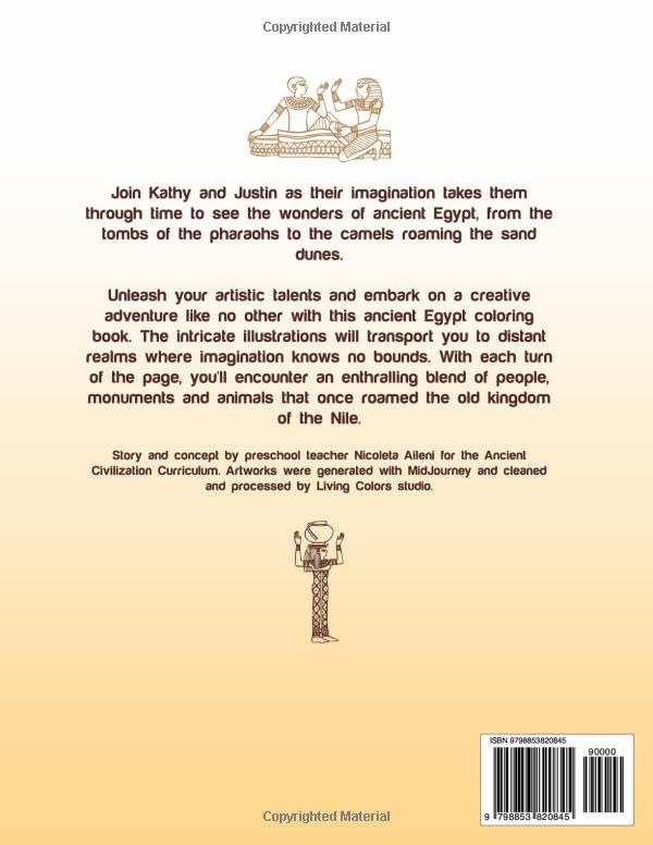 Discover the wonders of ancient Egypt: with this coloring book for ages 3-12 (Preschool coloring pages) - Image 2