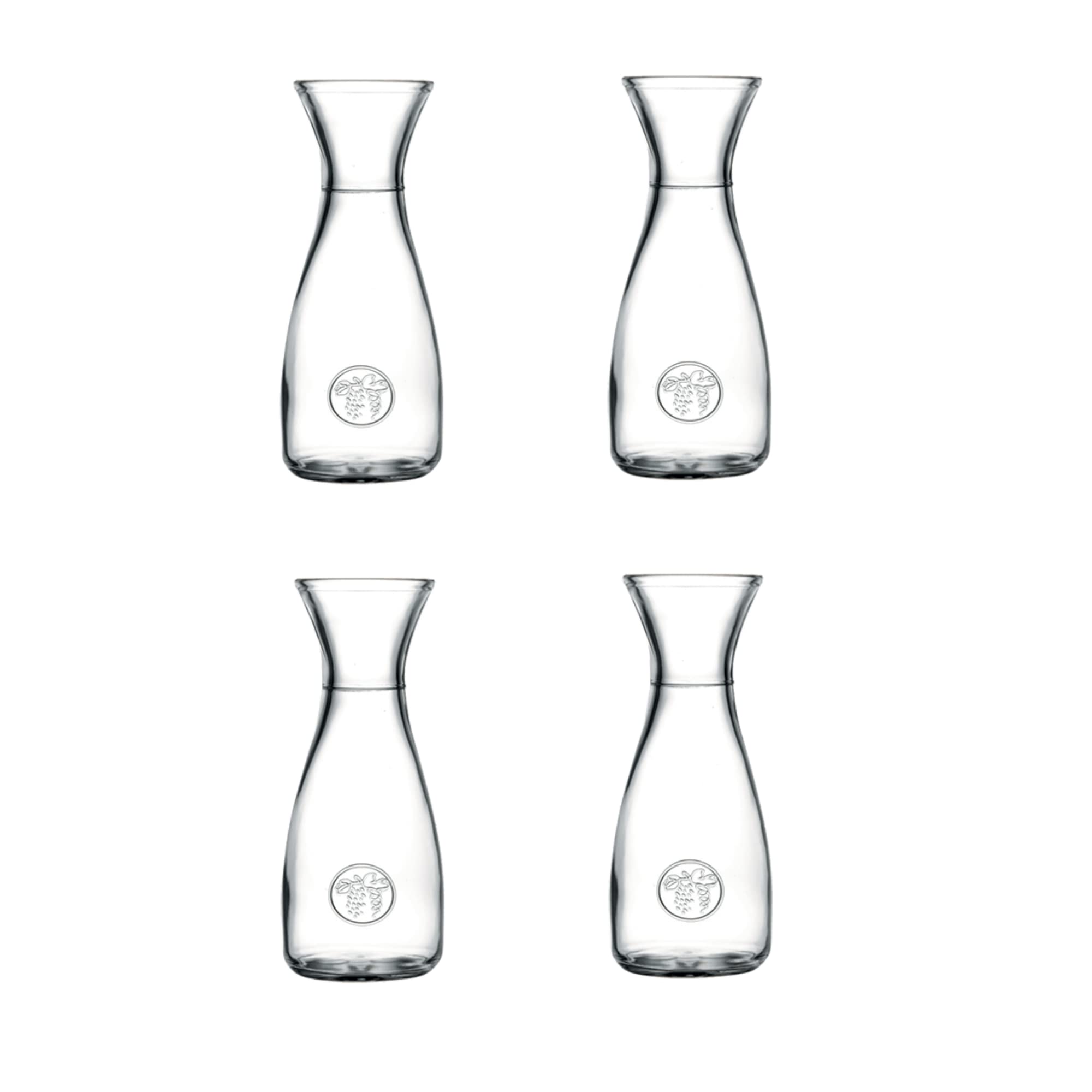 8.5 oz Mini Individual Wine Glass Carafes - Single Serving Glass Wine Carafe - Mini Wine Decanters, 4 pack