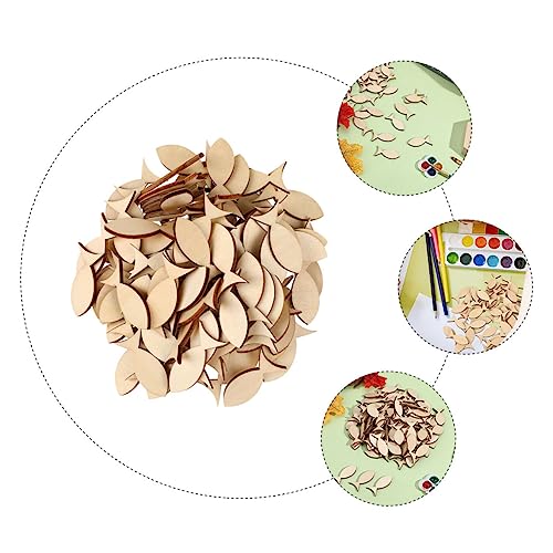 Warmhm 50pcs Plank Solid Fish Wooden Crafts Wooden Animals Wood Trim Unfinished Ornaments Fish Adorn Cutout Accessories Decorations Decor Cutout - Image 4