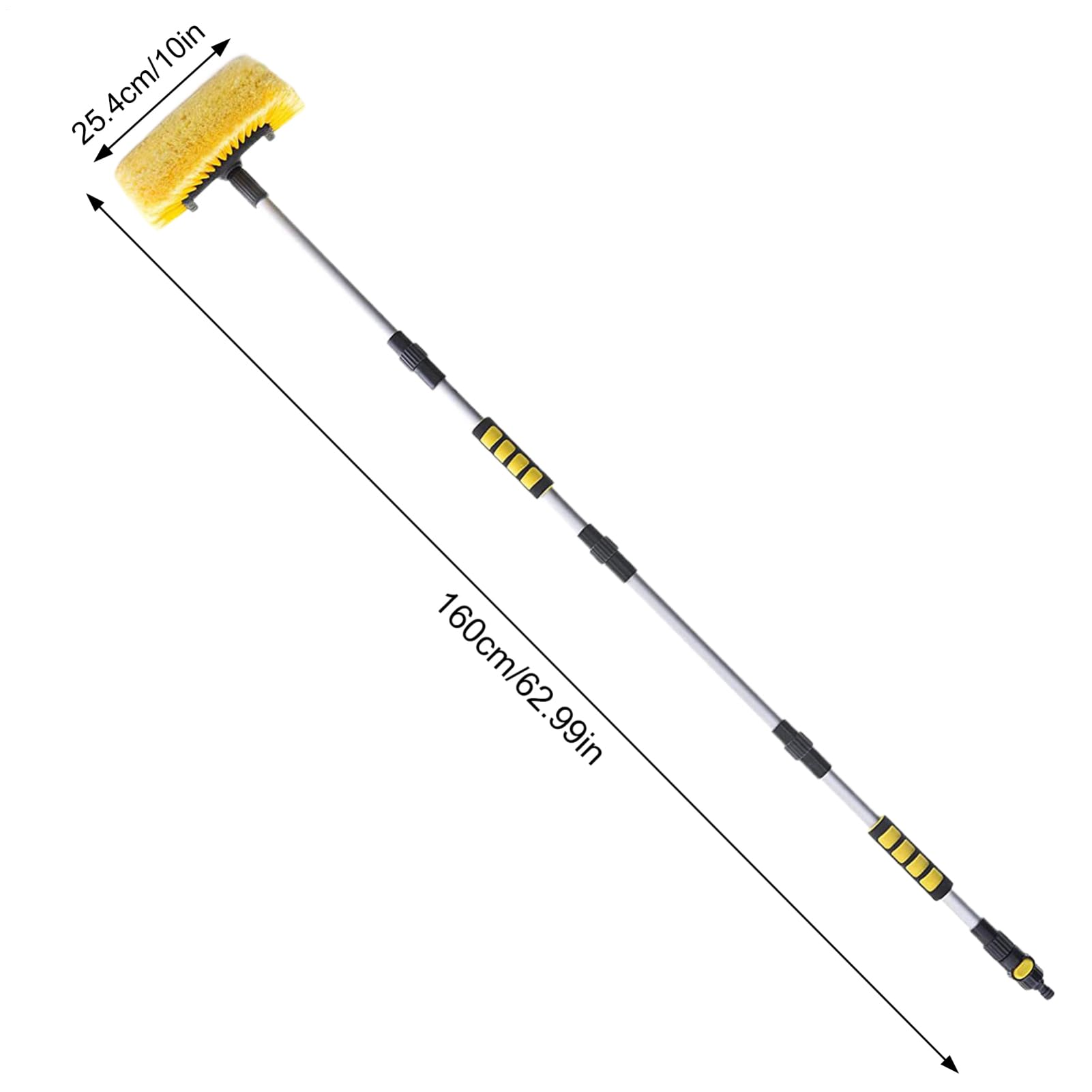 Brosse de Lavage de Voiture - Tête de Brosse de Lavage de Voiture à | Poils Doux avec Fixation de Tuyau,Tête de Brosse de pulvérisation d'eau de de, pour Les revêtements