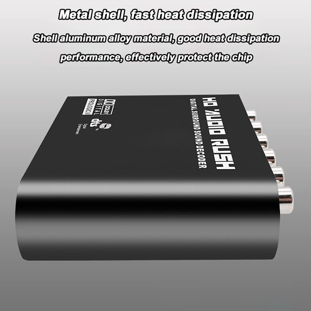 RSGK Decodificatore Audio Digitale 5.1, Conversione Coassiale in Fibra Ottica, TV Spdif Audio Digitale Collegata al Vecchio Amplificatore di Potenza Decodifica DTS Audio