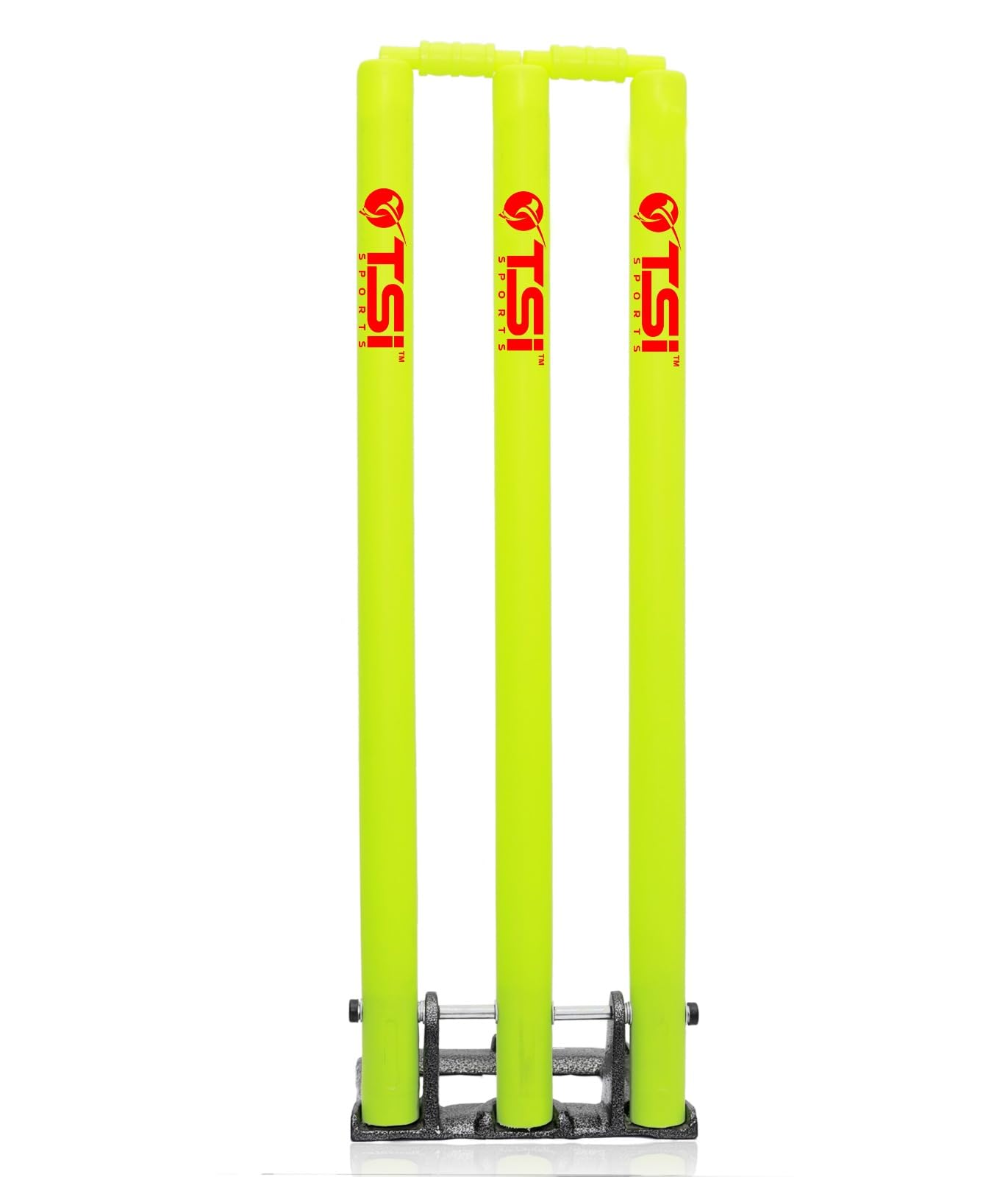 Plastic Spring Back Stumps Set with Heavy Duty Spring Stand Base, Color Black Pack of 2 Set-image-15